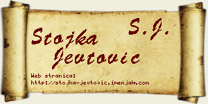 Stojka Jevtović vizit kartica
